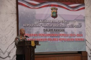 Kapolres Kepulauan Seribu Buka Latihan Pra Operasi “Mantap Brata Jaya 2023 – 2024” Untuk Pengamanan Pemilu