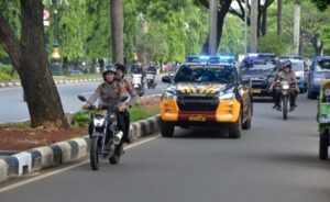 Polres Bogor Jaga Kondusifitas Pemilu 2024 Melalui Kegiatan Patroli Tiga Pilar