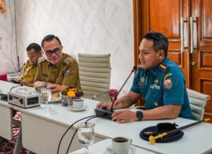 Perkuat Kemitraan, Danlanal Palembang Laksanakan Kunjungan Kerja ke Pj. Bupati Banyuasin