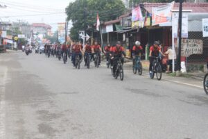 Prajurit Lanal Lhokseumawe Gelar Gowes Gembira Sambut Hari Armada RI Tahun 2023