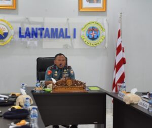 Danlantamal I Pimpin Rapat Staf dan Laporan Rencana Kegiatan TW I