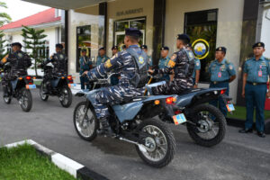 Dukung Tugas Babinpotmar, Lanal TBA Terima 5 Unit Sepeda Motor Dari Kemhan RI