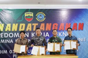 Danlanal Dumai Sepakati Pengamanan Obvitnas di Pertamina Internasional RU II Dumai