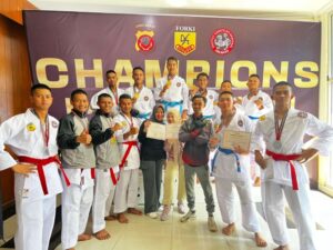 Yonif 300/Brajawijaya Raih Medali Emas Kejurda Karate Inkanas Piala Kapolda Jabar 2024