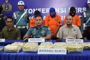 TIM F1QR TNI AL Lanal Dumai Berhasil Gagalkan Penyelundupan Narkoba Jenis Sabu-Sabu Seberat 11,668 KG