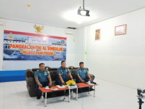 Danlanal Simeulue Ikuti Safari Binkorps Pelaut TNI AL Tahun 2024 Secara Video Conference