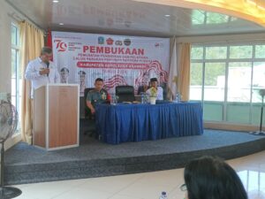 Danlanal Tarempa Hadir Untuk Berikan Semangat Kepada Paskibraka Kepulauan Anambas Tahun 2024