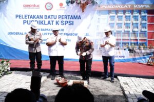 Kapolri Laksanakan Peletakan Batu Pertama Pembangunan Gedung Pusdiklat SPSI di Kawasan Jatiluhur Kab. Purwakarta