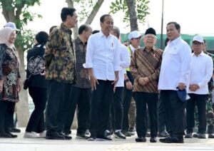 Panglima TNI Dampingi Presiden RI Tinjau Embung MBH dan Sumbu Kebangsaan di IKN