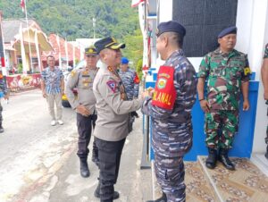 Danlanal Tarempa Terima Kunjungan Silaturahmi Kapolres Kepulauan Anambas Baru