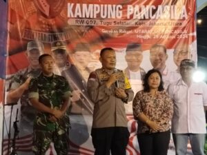 Kapolsek Koja Hadiri Peresmian Kampung Tugu Pancasila di RW 07 Kelurahan Tugu Selatan