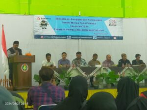 Bhabinkamtibmas Jaka Setia Aktif Hadiri Sosialisasi Pengawasan Partisipatif Forum Warga pada Pilkada Serentak 2024