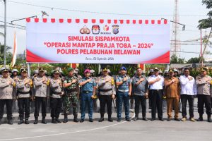 DANLANTMAL I HADIRI SIMULASI SISPAMKOTA OPERASI MANTAP PRAJA TOBA TAHUN 2024