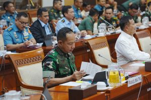 Panglima TNI dan Wamenhan RI Hadiri Rapat Kerja Bersama Komisi I DPR RI Bahas RKA Tahun 202