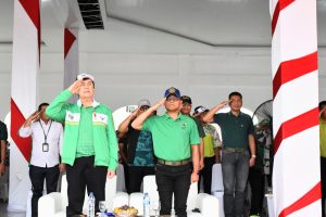 DANLANTAMAL I HADIRI UPACARA PENURUNAN BENDERA PON XXI TAHUN 2024 ACEH-SUMUT