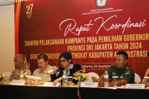 Wakapolres Kepulauan Seribu Hadiri Rapat Koordinasi Tahapan Kampanye Pilgub DKI 2024 