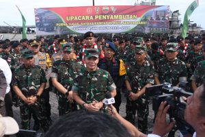 Pangdam I/BB Sambut Purna Tugas 350 Personil Satgas Yonkav 6/NK di Belawan