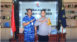 Danlanud Sultan Hasanuddin Terima Kunjungan Kapolres Maros