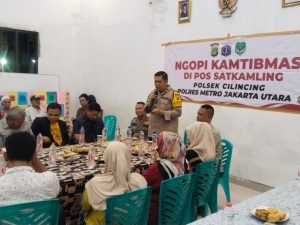 Polsek Cilincing Gelar Ngopi Kamtibmas bersama Warga RW 01 Kelurahan Cilincing