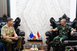 Kasum TNI Terima Courtesy Call Athan Australia Brigjen Matt Campbell