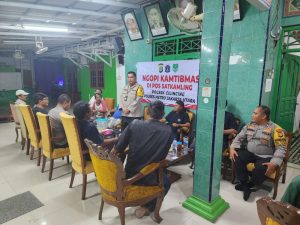 Ngopi Kamtibmas Polsek Cilincing di Pondok Pesantren Ash Sholihin Al – Abror RW 10 Kelurahan Rorotan