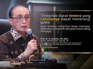 Ketua M.A : Integritas Ibarat Lentera Yang Cahayanya Dapat Menerangi Gulita