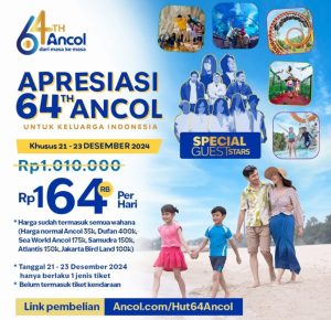 Peringati Hari Lahir Ancol Ke-64, Ancol Hadirkan Program Rekreasi Super Hemat